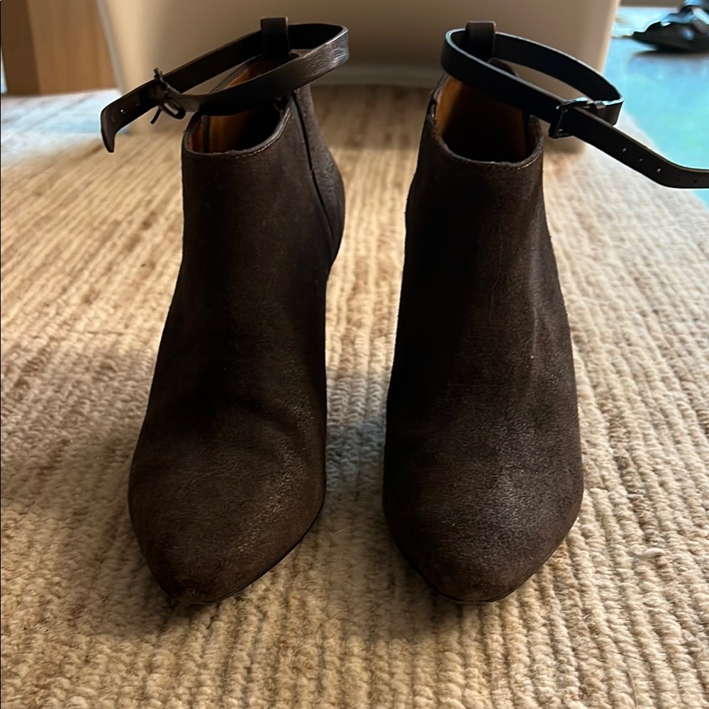 Rebecca Minkoff Elegant Suede Brown Ankle Boots